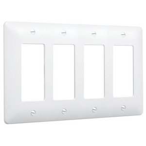 4-Gang MASQUE® 5000 Wallplate, Decorator, White