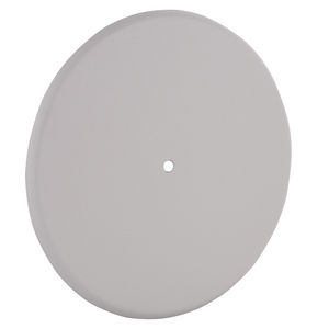 5 in. Round Closure Plate, Blank, Universal Mount Strap, Off-White