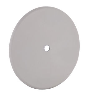 5 in. Round Closure Plate, Blank, Fixture Stud and Universal Mount Strap, Off-White