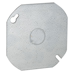 4 in. Octagon Cover, Flat, 3/4 in. Center KO