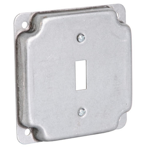 4 in. Square Exposed Work Cover, 1-Toggle Switch
