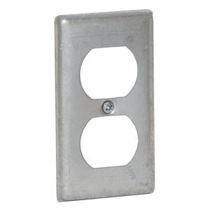 4 in. x 2 in. Handy Box Cover, Duplex Receptacle