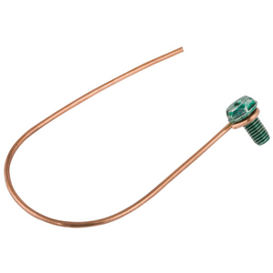 #14 Solid Bare Copper Wire Pigtail, 6 in. Length (25/BE)