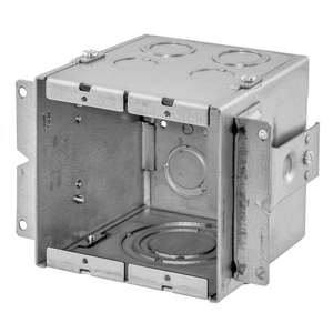 2-Gang Wallbox, Gangable, 4-inch Deep, 2-inch Knockouts