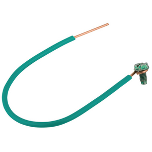 #14 Solid Insulated Copper Wire Pigtail, 8 in. Length (25/BE)