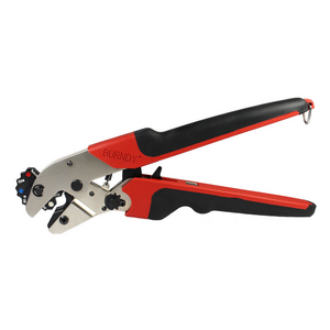 Ergonomic Full Cycle Ratchet Hand Crimper, #12 AWG - #2 AWG Copper Stranded, Solid and Flex Wire, For use with Copper Terminals, Splices and C-Taps