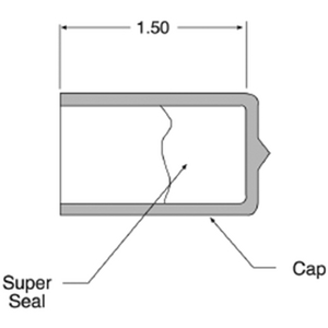 PUSH-ON cable end cap containing "SUPER-SEAL" waterproofing mastic
