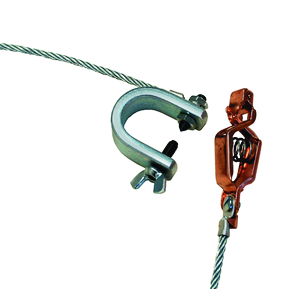 GCSI-AC-03 3' Insulated Steel Cable w/alligator clip & C clamp