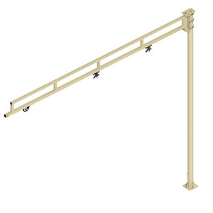 W5S-100702 Floor Mounted Jib, Swing 10' Boom, 7' Column, 50 Lb 