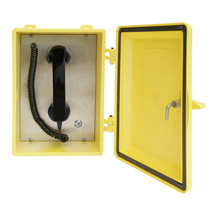 NEMA 4X VoIP Rugged Handset Telephone, Auto-dial, Yellow