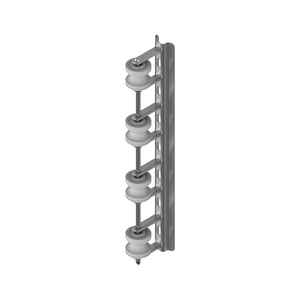 4-WIRE SECONDARY RACK, MEDIUM DUTY 12 GAUGE (.109"), NON-EXTENDED BACK with 4 ANSI 53-2 GRAY SPOOL INSULATORS