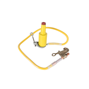 CHANCE® 15kV URD Grounded Parking Bushing Set with 4ft. Yellow 1/0 Grounding Cable
