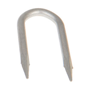 ROLLED DIAMOND POINT STAPLE, 1-3/4in LENGTH x 3/8in ID x .144in WIRE DIA. w/COPPER COATED FINISH