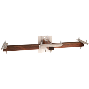 3 PHASE APITONG WOOD EQUIPMENT MOUNT, 2-POSITION HORIZONTAL FITTINGS, 46in END to END SPACING
