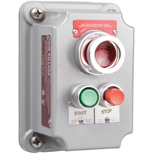 FXCS Series Factory Sealed Control Station Cover, 2 Mini Red/Green Push Button, 1 Pilot Light, with Cover, Red Lens, LED Lamp