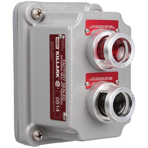 FXCS Series Double 120V Pilot Light Cover With Device -Factory Sealed - Red/Green Lenses With Nameplates To Be Specified-LED