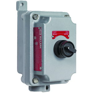 FXCS Series - Seal-XM - Iron Dead-End 2-Position Spring Returned Standard Selector Switch- Return to Left from Right- 3/4" Hub- 1NO/1NC Contact Rating