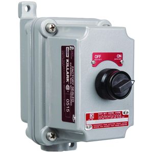 FXCS Series -  Dead-End 2-Position Spring Returned Standard Selector Switch- Return to Left from Right- 1/2" Hub- 1NO/1NC Contact Rating