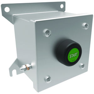 HKH Series Control Station,  Momentary Contact Single Push Button- Din Rail Mount- 3/4" Hub- - Stainless Steel 1a