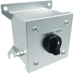 HKH Series Control Station,  Maintained Contact 3 Position Selector Switch- Din Rail Mount- 3/4" Hub - Stainless Steel 1a