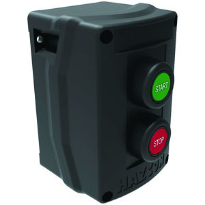 HKH Series Control Station,  Double Momentary Start-Stop Push Buttons- Panel Mount- M20 - Non-Metallic 1b