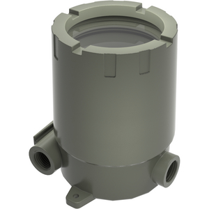 HKBX Instrument Enclosure, 4-1/4' ID RD Body 2-3/4" DP & 2" Dome Lens Cover 3-5/8" viewing Cen. Cl I, Bcd, Ex D, Iic UL/CSA, ATEX IECEx, , Type 4 IP66