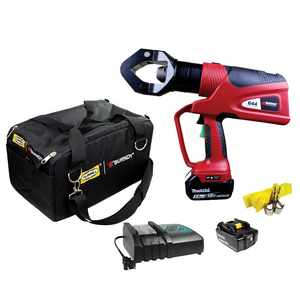 PATRIOT® 11-Ton Dieless Latch Head Battery Crimper, (2) 5.0Ah 18V Li-ion Batteries, 120V-AC Charger, Nylon Pro Bag