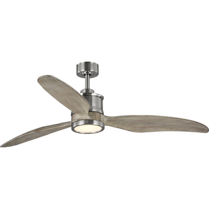 Farris Collection Three-Blade Carved Wood 60" Ceiling Fan
