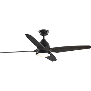 Alleron Collection 4-Blade Antique Black 56-Inch DC Motor LED Urban Industrial Ceiling Fan