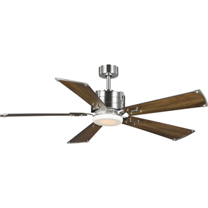 Glenfalls Collection 5-Blade Reversible Chestnut 56-Inch AC Motor LED Transitional Ceiling Fan