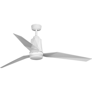 Bixby Collection 60" Indoor/Outdoor Three-Blade White Ceiling Fan