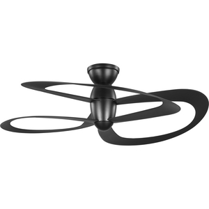 Willacy Collection 3-Blade Black 48-Inch DC Motor Contemporary Ceiling Fan