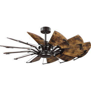 Springer Collection 52-Inch 12-Blade Architectural Bronze DC Motor Farmhouse Windmill Ceiling Fan