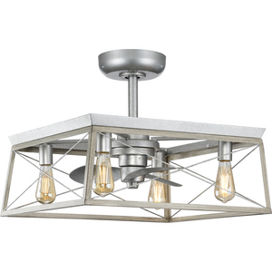 Briarwood Collection 22-Inch 3-Blade Galvanized AC Motor Farmhouse Ceiling Fan