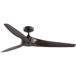 Manvel Collection 60-Inch Three-Blade DC Motor Transitional Ceiling Fan Walnut