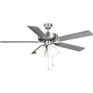 AirPro 52 in. Brushed Nickel 5-Blade ENERGY STAR Rated AC Motor Ceiling Fan with LED Light