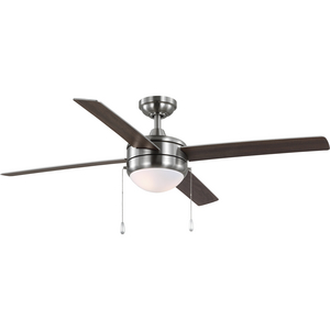 McLennan II Collection 52 in. Four-Blade Brushed Nickel Transitional Ceiling Fan with LED Light Kit