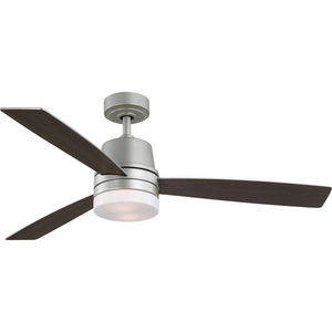 Trevina IV Collection 52 in. Three-Blade Painted Nickel Transitional Ceiling Fan with LED Light Kit
