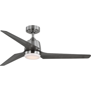 Upshur Collection 52 in. Brushed Nickel Transitional Ceiling Fan with LED Light Kit
