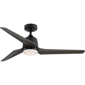 Upshur Collection 52 in. Matte Black Transitional Ceiling Fan with LED Light Kit