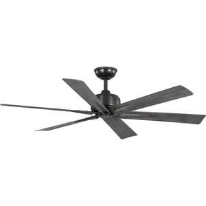 Brazas Collection 56 in. Six-Blade Matte Black Transitional Ceiling Fan