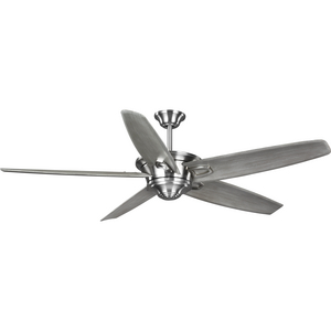 Caleb Collection 68-Inch 5-Blade Brushed Nickel AC Motor Transitional Ceiling Fan