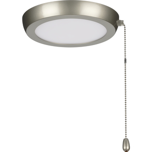 AirPro 7" 1-Light Painted Nickel Edgelit Transitional Ceiling Fan Light Kit and Opal Shade