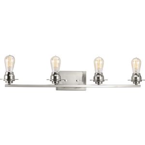 Debut Collection Four-Light Brushed Nickel Farmhouse Bath Vanity Light