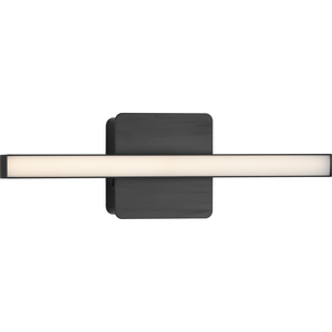 Phase 4 Collection 16 in. Matte Black Small Modern Integrated 3CCT Integrated LED Linear Vanity Light