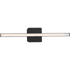 Phase 4 Collection 24 in. Matte Black Medium Modern Integrated 3CCT Integrated LED Linear Vanity Light