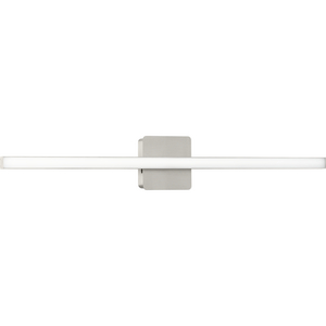 Phase 4 Collection 32 in. Brushed Nickel Large Modern Integrated 3CCT Integrated LED Linear Vanity Light