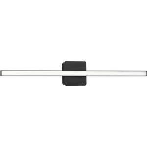 Phase 4 Collection 32 in. Matte Black Large Modern Integrated 3CCT Integrated LED Linear Vanity Light
