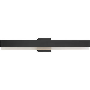 Semblance Collection 32 in. Matte Black Medium Modern 3CCT Integrated LED Linear Vanity Light