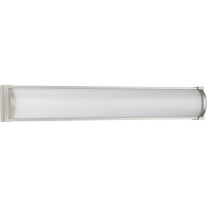 Barril Collection 32 in. Brushed Nickel Large Modern Integrated LED Linear Vanity Light
